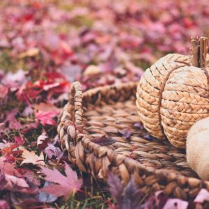 Woven grass pumpkin