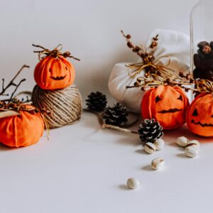 Fabric pumpkin decor