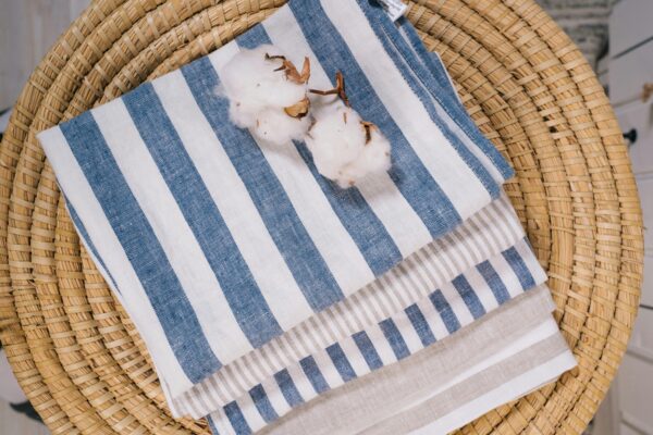 Blue stripped towel